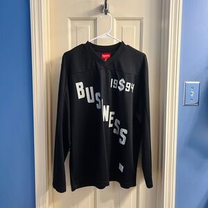 Supreme Business Hockey Jersey Black Size M 19$94 NEVER PER$ONAL # 7